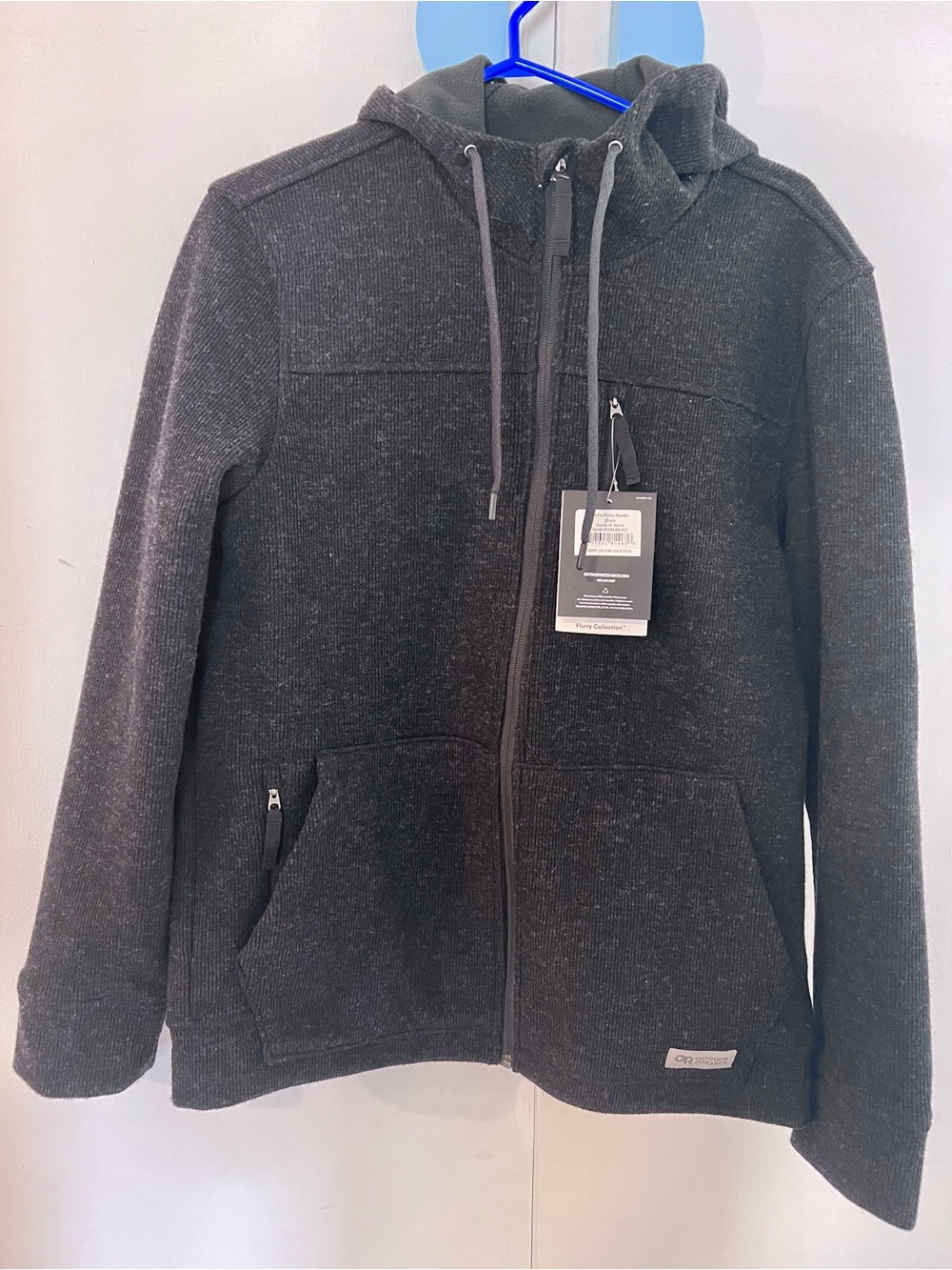 Outdoor Research Flurry Hoodie Charcoal Gray Zip Jacket